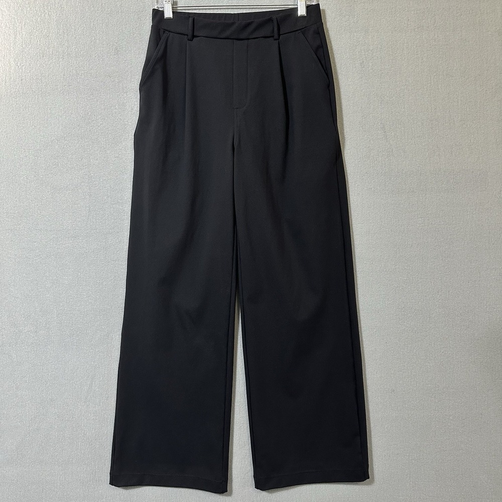 Halara High Waist Wide Leg Pants Womens Medium Black 28x29 Career Office Preppy